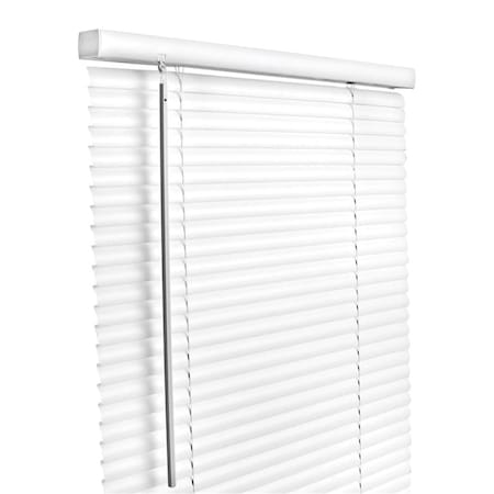 Work-Of-Art Vinyl 1 in. Mini-Blinds, 23 x 42 in. White Cordless WO2513712